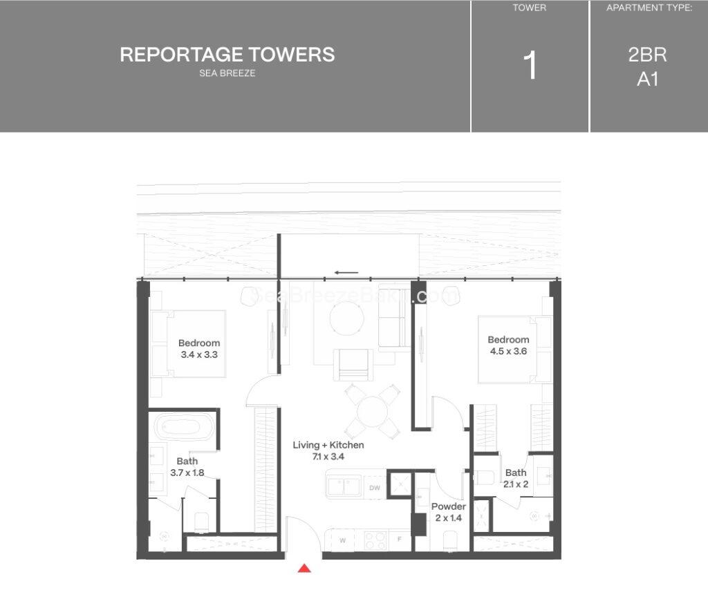 🏙️ 3-Room Apartment for Sale in Sea Breeze Reportage Heights