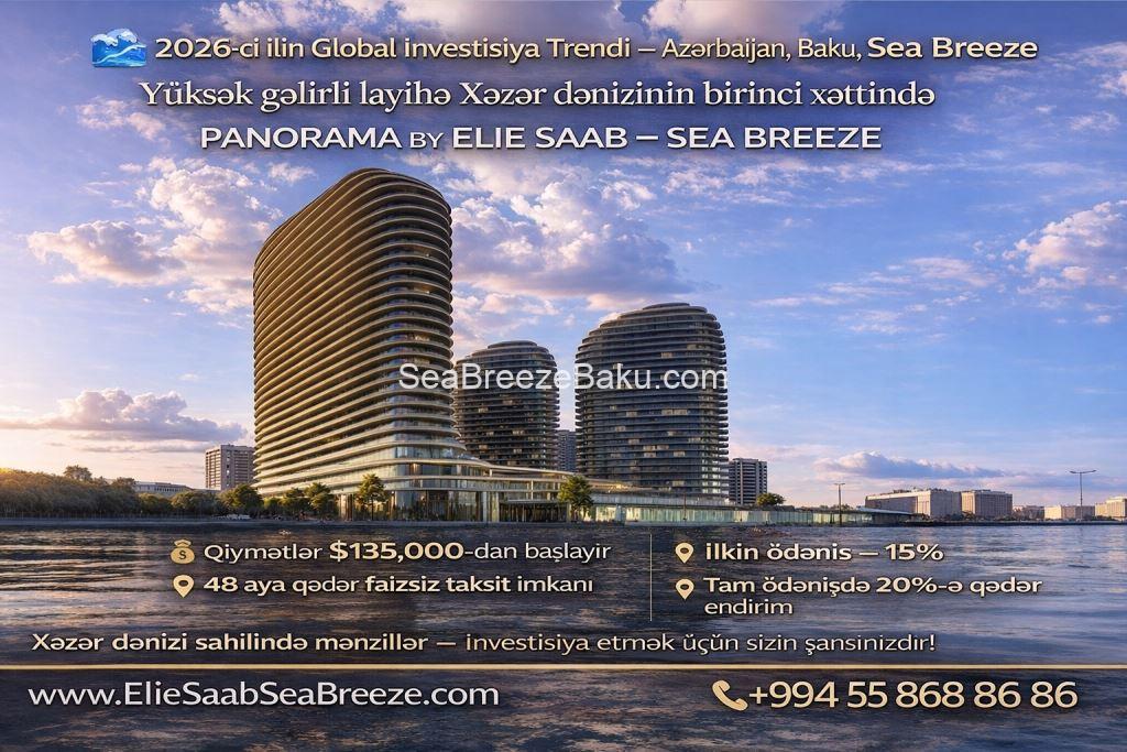 Panorama by Elie Saab  Sea Breeze evlər  Başlanğıc qiymət  135000 usd dan investisiya et